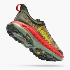 Hoka Men's Mafate Speed 4 Trail Shoe - Thyme/Fiesta- Regular (D) -Gazelle Sports Shop 1129930 TFST 3