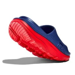 Hoka Unisex Ora Recovery Slide 3 - Bellwether Blue/Red Alert - Regular (D) -Gazelle Sports Shop 1135061 BBRA 4