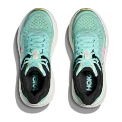 Hoka Women's Bondi 9 Running Shoe - Blue Spark/Mint Fluorite - Wide (D) -Gazelle Sports Shop 1162012 BTF 2 1