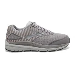 BROOKS Women's Addiction Walker Suede - Alloy/Oyster/Peach- Wide (D)