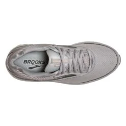 BROOKS Women's Addiction Walker Suede Walking Shoe - Alloy/Oyster/Peach- Regular (B) -Gazelle Sports Shop 120308 007 O Addiction Walker Suede