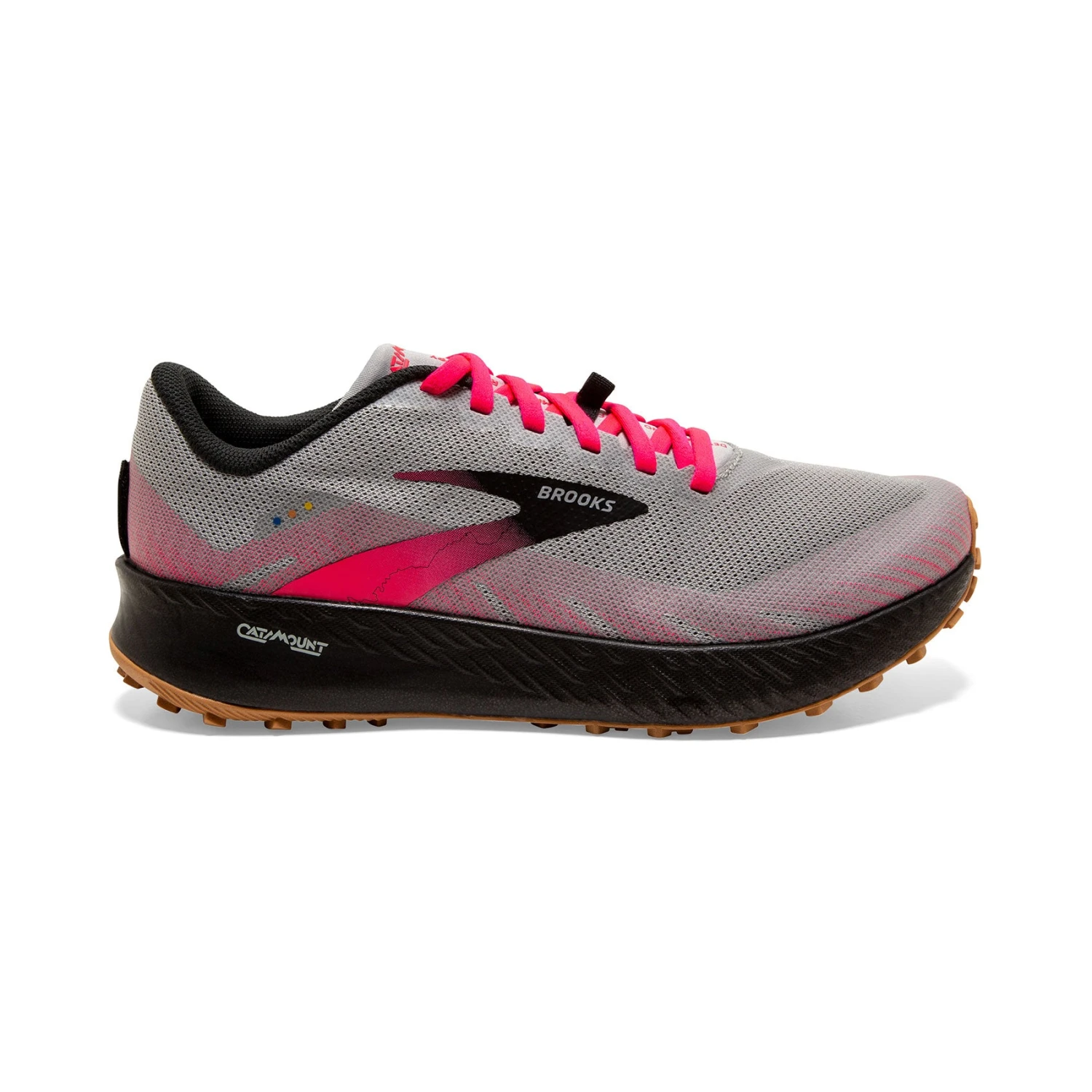 BROOKS Women's Catamount Trail Running Shoe - Alloy/Pink/Black - Regular (B) 3 BROOKS Women's Catamount Trail Running Shoe - Alloy/Pink/Black - Regular (B)