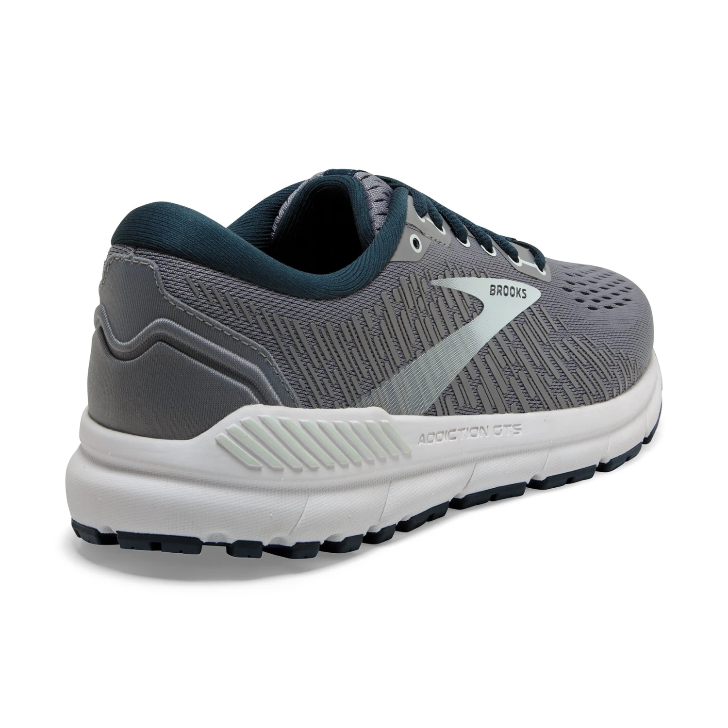 BROOKS Women's Addiction GTS 15 Running Shoe - Grey/Navy/Aqua - Wide (D) 6 BROOKS Women's Addiction GTS 15 Running Shoe - Grey/Navy/Aqua - Wide (D) - Image 4