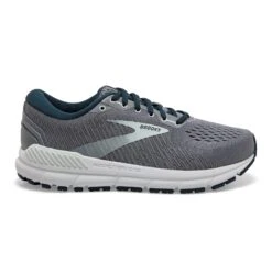 BROOKS Women's Addiction GTS 15 Running Shoe - Grey/Navy/Aqua - Wide (D)