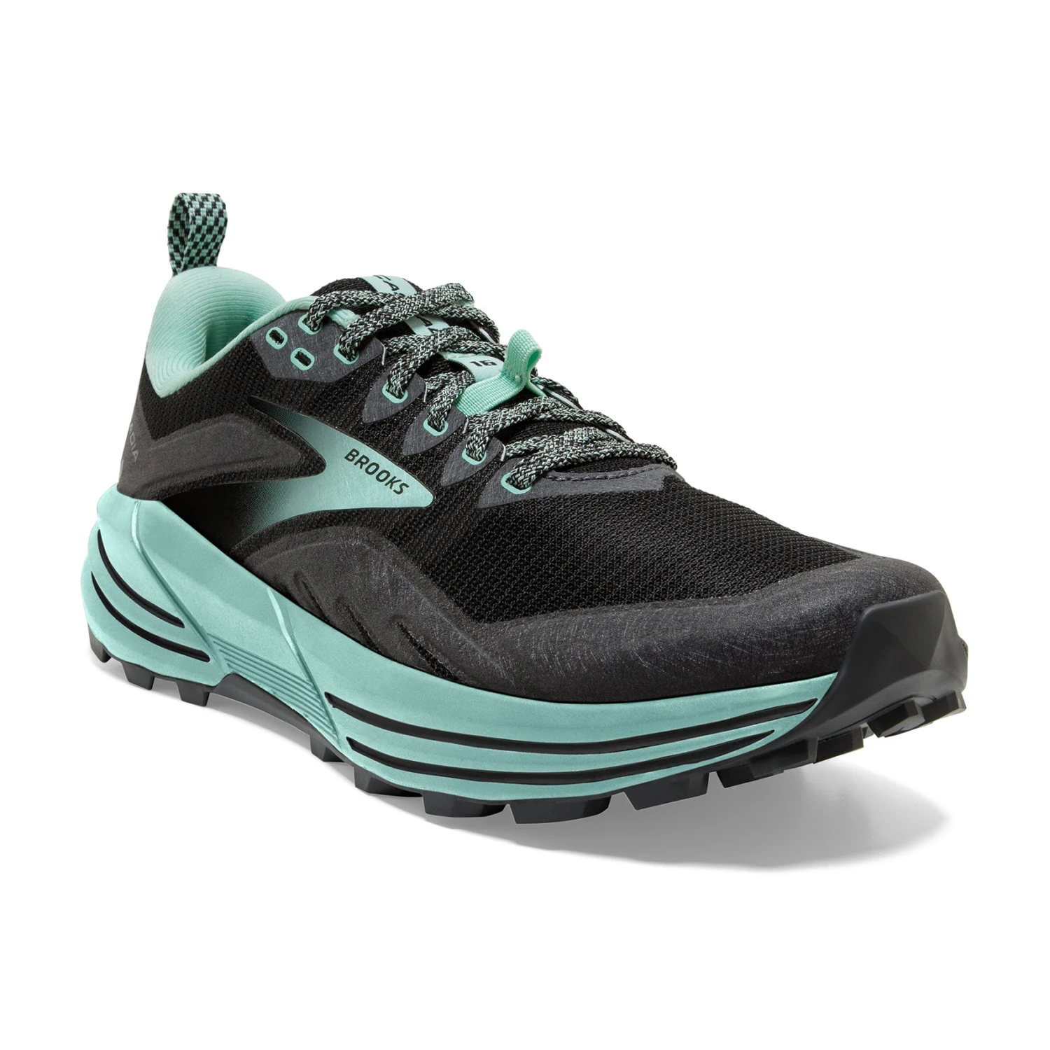 BROOKS Women's Cascadia 16 Trail Running Shoes - Black/Ebony/Yucca - Regular (B) 5 BROOKS Women's Cascadia 16 Trail Running Shoes - Black/Ebony/Yucca - Regular (B) - Image 3