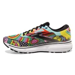 BROOKS Women's Ghost 15 Run Proud Running Shoe- Black/White/Multi- Regular (B) -Gazelle Sports Shop 120380 058 M Ghost 15