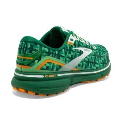 BROOKS Women's Ghost 15 Run Lucky - Green/White/Orange- Regular (B) -Gazelle Sports Shop 120380 371 H Ghost 15