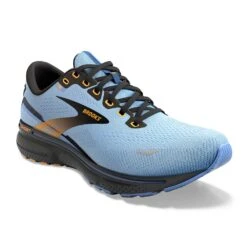 BROOKS Women's Ghost 15 Running Shoe- Light Blue/Black/Yellow - Regular (B) -Gazelle Sports Shop 120380 437 A Ghost 15