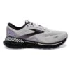BROOKS Women's Adrenaline GTS 23 Running Shoe - Grey/Black/Purple- Wide (D)