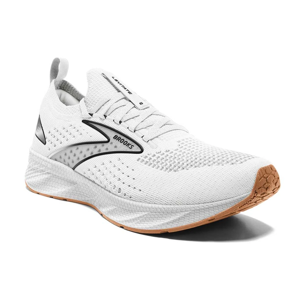 BROOKS Women's Levitate StealthFit 6 Running Shoe- White/Bran- Regular (B) 4 BROOKS Women's Levitate StealthFit 6 Running Shoe- White/Bran- Regular (B) - Image 2