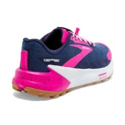 BROOKS Women's Catamount 2 Trail Running Shoe- Peacoat/Pink/Biscuit- Regular (B) -Gazelle Sports Shop 120388 425 H Catamount 2