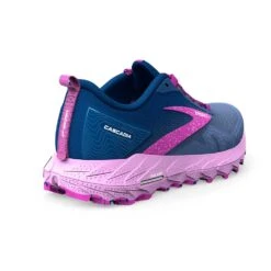 BROOKS Women's Cascadia Trail Running Shoe- Navy/Purple/Violet - Regular (B) -Gazelle Sports Shop 120392 449 H Cascadia 17