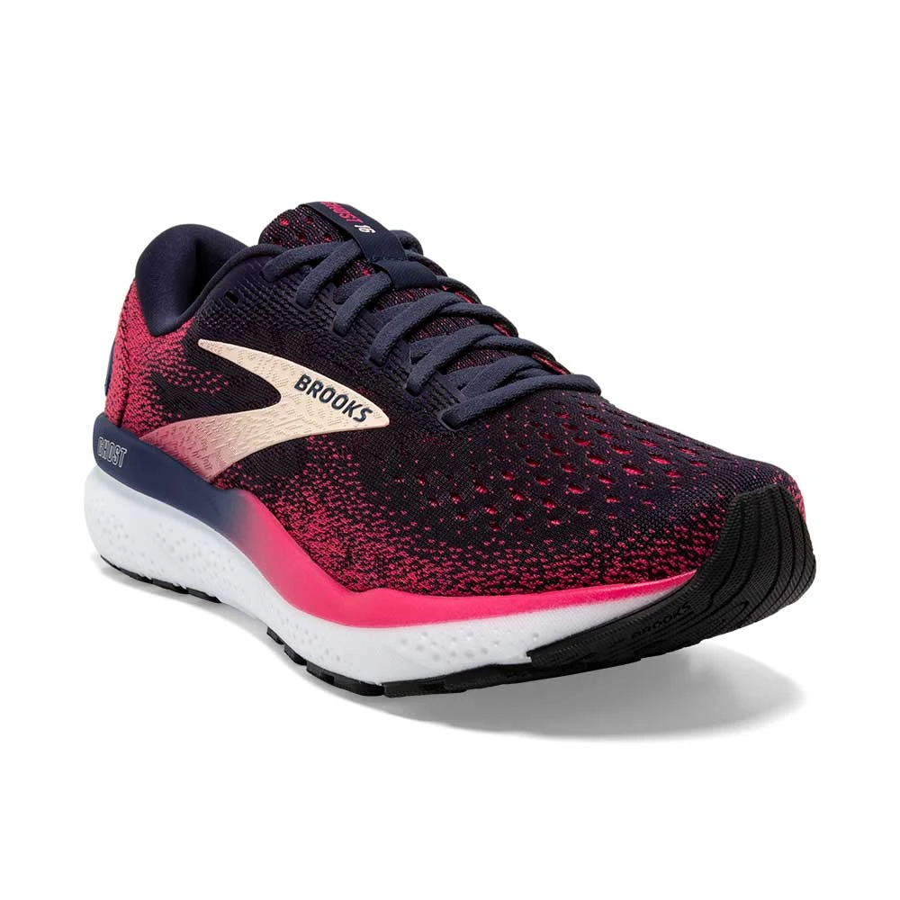 BROOKS Women's Ghost 16 Running Shoe - Peacoat/Raspberry/Apricot - Narrow (2A) 4 BROOKS Women's Ghost 16 Running Shoe - Peacoat/Raspberry/Apricot - Narrow (2A) - Image 2