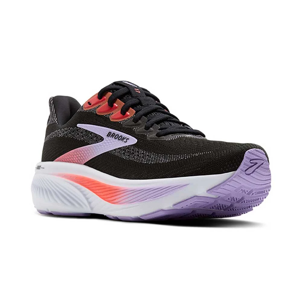 BROOKS Women's Ghost 17 Running Shoe - Black/Purple/Coral - Regular (B) 5 BROOKS Women's Ghost 17 Running Shoe - Black/Purple/Coral - Regular (B) - Image 3