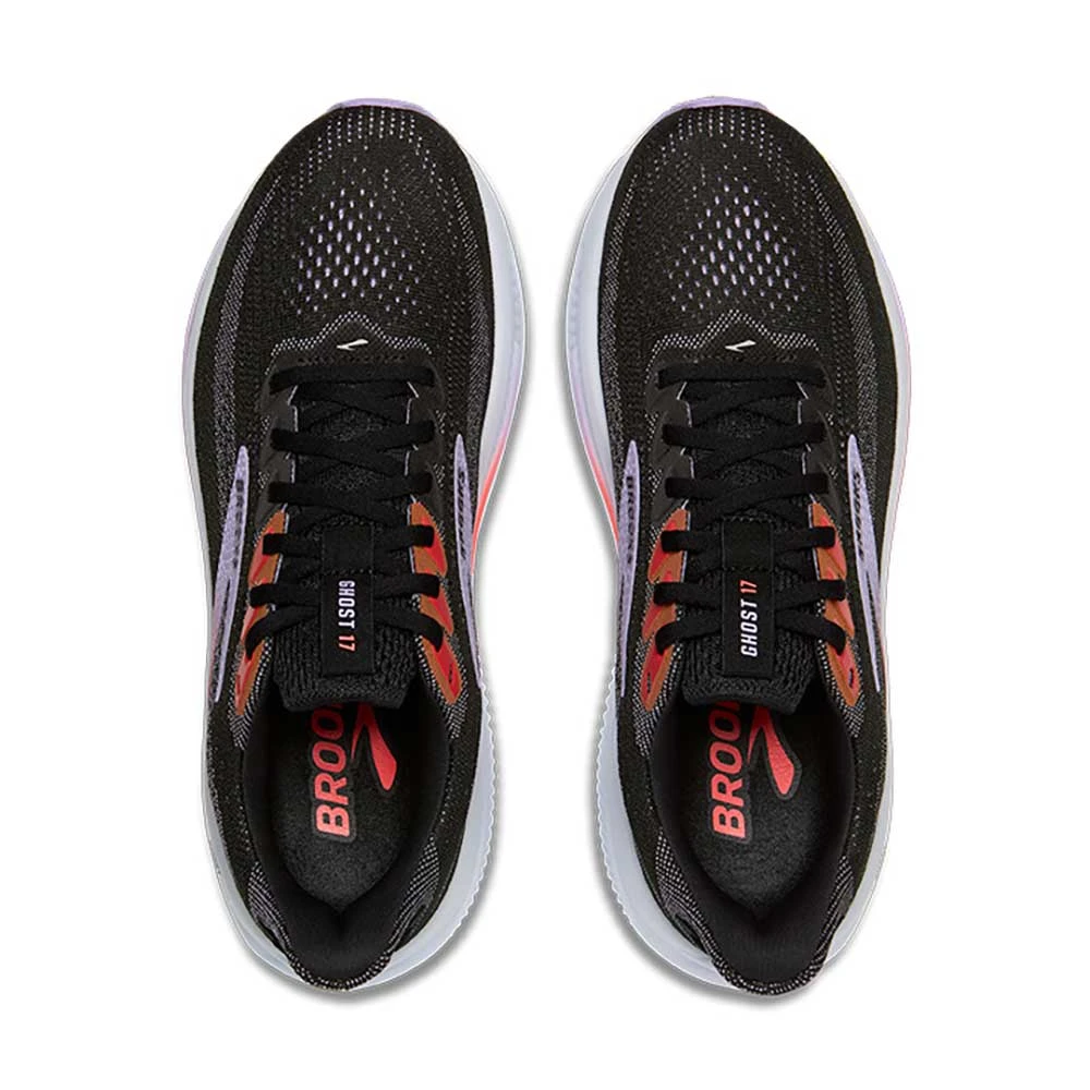 BROOKS Women's Ghost 17 Running Shoe - Black/Purple/Coral - Regular (B) 8 BROOKS Women's Ghost 17 Running Shoe - Black/Purple/Coral - Regular (B) - Image 6