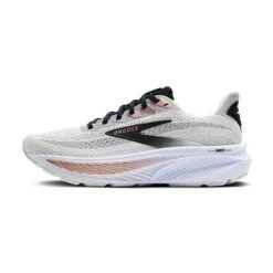 BROOKS Women's Ghost 17 Running Shoe - White/Black/Rose Gold - Wide (D) -Gazelle Sports Shop 120431 105 E Ghost 17 11164e48 aaf1 4587 8340 d841ff4bf2e5