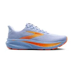 BROOKS Women's Ghost 17 Running Shoe - Blue Heron/White/Orange - Regular (B)