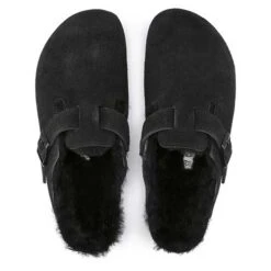 Birkenstock Boston Shearling Black Suede Leather- Regular/Wide 13 Birkenstock Boston Shearling Black Suede Leather- Regular/Wide -Gazelle Sports Shop 259883 top 1