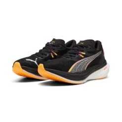 Women's Deviate Nitro 3 Running Shoes - PUMA Black-Sunset Glow-Sun Stream - Regular (B) -Gazelle Sports Shop 309707 02