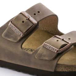 Birkenstock Arizona Cork Tobacco Brown Oiled Leather Sandal- Regular/Wide -Gazelle Sports Shop 352203 detail 1