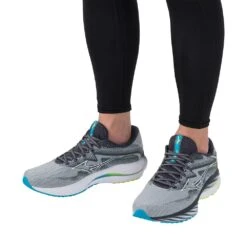 Mizuno Men's Wave Rider 27 Running Shoe - Pearl Blue/White - Regular (D) -Gazelle Sports Shop 411415 5F00 10