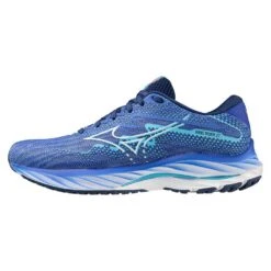 Mizuno Women's Wave Rider 27 Running Shoe - Ultramarine/White- Regular (B) -Gazelle Sports Shop 411418 UM00