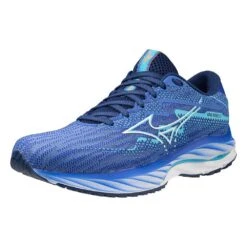 Mizuno Women's Wave Rider 27 Running Shoe - Ultramarine/White- Regular (B) -Gazelle Sports Shop 411418 UM00 07