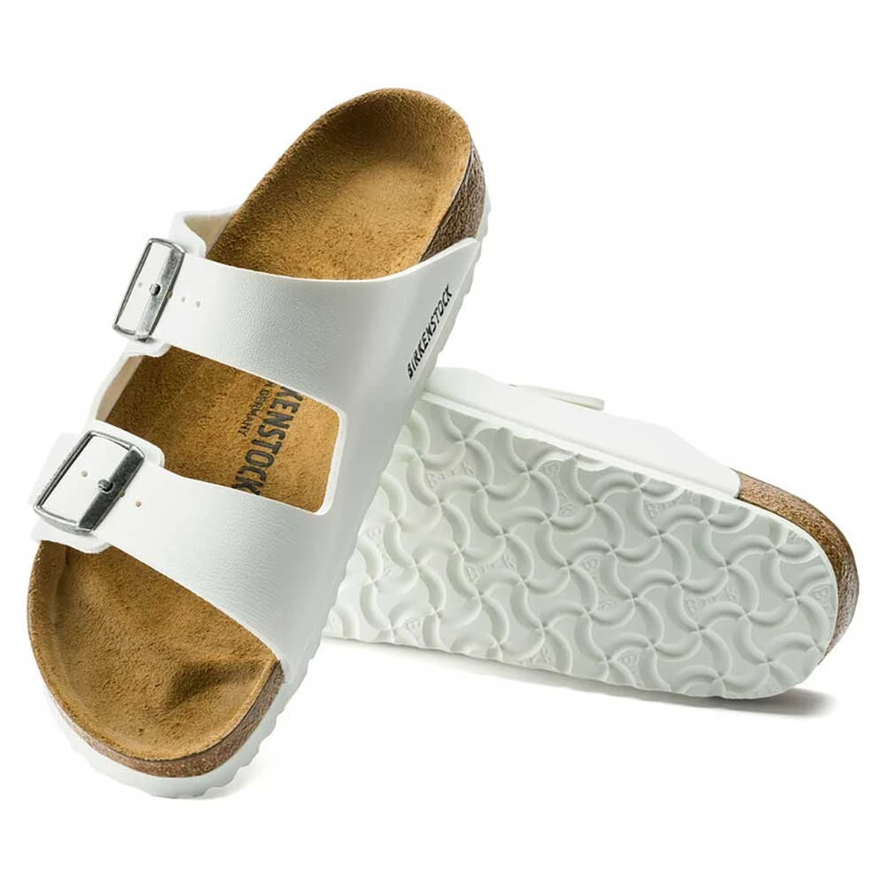 Birkenstock Women's Arizona Birko Flor Sandal- White- Medium/Narrow 6 Birkenstock Women's Arizona Birko Flor Sandal- White- Medium/Narrow - Image 4