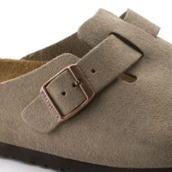 Birkenstock Boston Soft Footbed Taupe Suede- Regular/Wide -Gazelle Sports Shop 560771 detail 1 bost tau