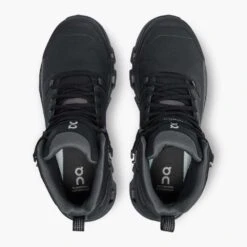 On Running Women's Cloudrock 2 Waterproof Hiking Boot- Black/Eclipse- Regular (B) -Gazelle Sports Shop 63.98609 cloudrock 2 waterproof fw22 black eclipse w g2