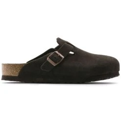 Birkenstock Boston Soft Footbed Mocha Suede- Regular/Wide -Gazelle Sports Shop 660461 side bost b