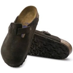 Birkenstock Boston Soft Footbed Mocha Suede- Regular/Wide -Gazelle Sports Shop 660461 sole bost b