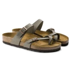 Birkenstock Mayari Cork Stone Birko-Flor Nubuck Sandal- Regular/Wide -Gazelle Sports Shop 71071 pair