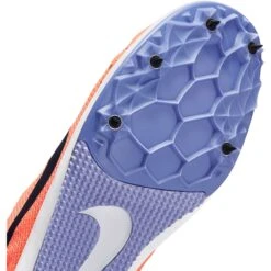 Nike Unisex Zoom Rival D 10 Track Spike - Bright Mango/Blackened Blue/Purple Pulse-Regular (D) -Gazelle Sports Shop 907566 800 PHSUD001 2000