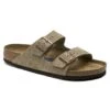 Birkenstock Arizona Soft Footbed Taupe Suede Leather Sandal - Taupe- Regular/Wide 2 Birkenstock Arizona Soft Footbed Taupe Suede Leather Sandal - Taupe- Regular/Wide -Gazelle Sports Shop 951303