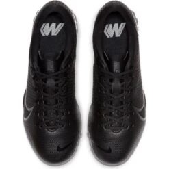Nike Jr. Mercurial Vapor 13 Academy TF Soccer Cleat - Black/Cool Grey/Metallic Cool Grey -Gazelle Sports Shop AT8145 001 PHCTH001