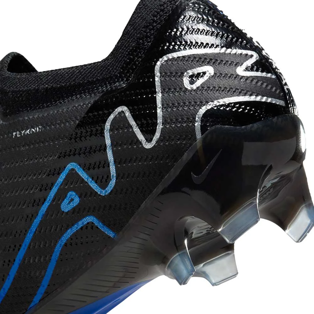 Nike Zoom Mercurial Vapor 15 Elite FG Soccer Cleat- Black/Chrome-Hyper Blue- Regular (D) 7 Nike Zoom Mercurial Vapor 15 Elite FG Soccer Cleat- Black/Chrome-Hyper Blue- Regular (D) - Image 5