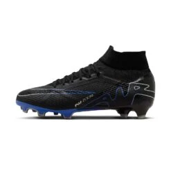 Unisex Nike Zoom Mercurial Superfly 9 Pro FG Soccer Shoe - Black/Chrome-Hyper Royal- Regular (D) -Gazelle Sports Shop AURORA DJ5598 040 PHSLH000 2000