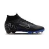Unisex Nike Zoom Mercurial Superfly 9 Pro FG Soccer Shoe - Black/Chrome-Hyper Royal- Regular (D)