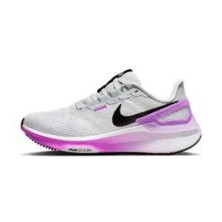 Women's Nike Air Zoom Structure 25 Running Shoe - White/Black-Pure Platinum-Fuchsia Dream- Regular (B) -Gazelle Sports Shop AURORA DJ7884 100 PHSLH000 2000