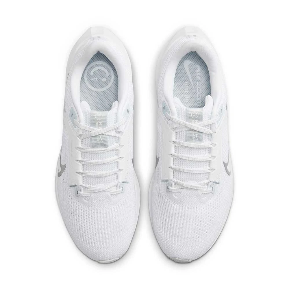 Nike Women's Air Zoom Pegasus 40 Running Shoe- White/Metallic Silver/Pure Platinum- Regular (B) 6 Nike Women's Air Zoom Pegasus 40 Running Shoe- White/Metallic Silver/Pure Platinum- Regular (B) - Image 4