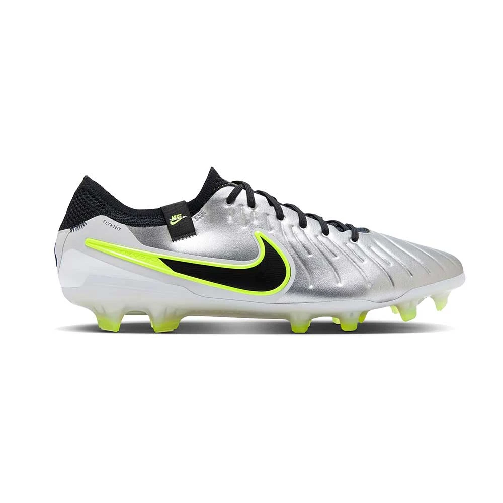 Nike Tiempo Legend 10 Elite FG Soccer Shoe - Metallic Silver/Black/Volt - Regular (D) 3 Nike Tiempo Legend 10 Elite FG Soccer Shoe - Metallic Silver/Black/Volt - Regular (D)
