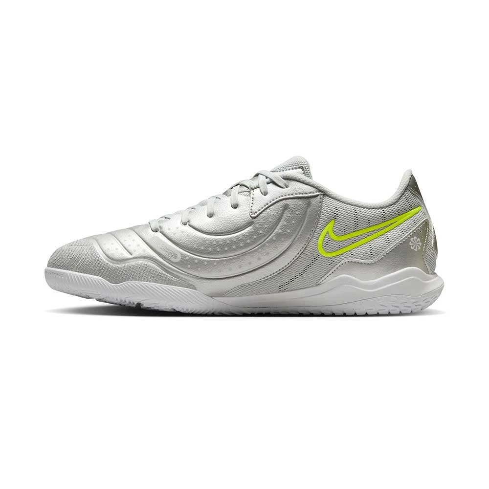 Nike Tiempo Legend 10 Academy IC Indoor Soccer Shoe - Metallic Silver/White/Volt - Regular (D) 5 Nike Tiempo Legend 10 Academy IC Indoor Soccer Shoe - Metallic Silver/White/Volt - Regular (D) - Image 3