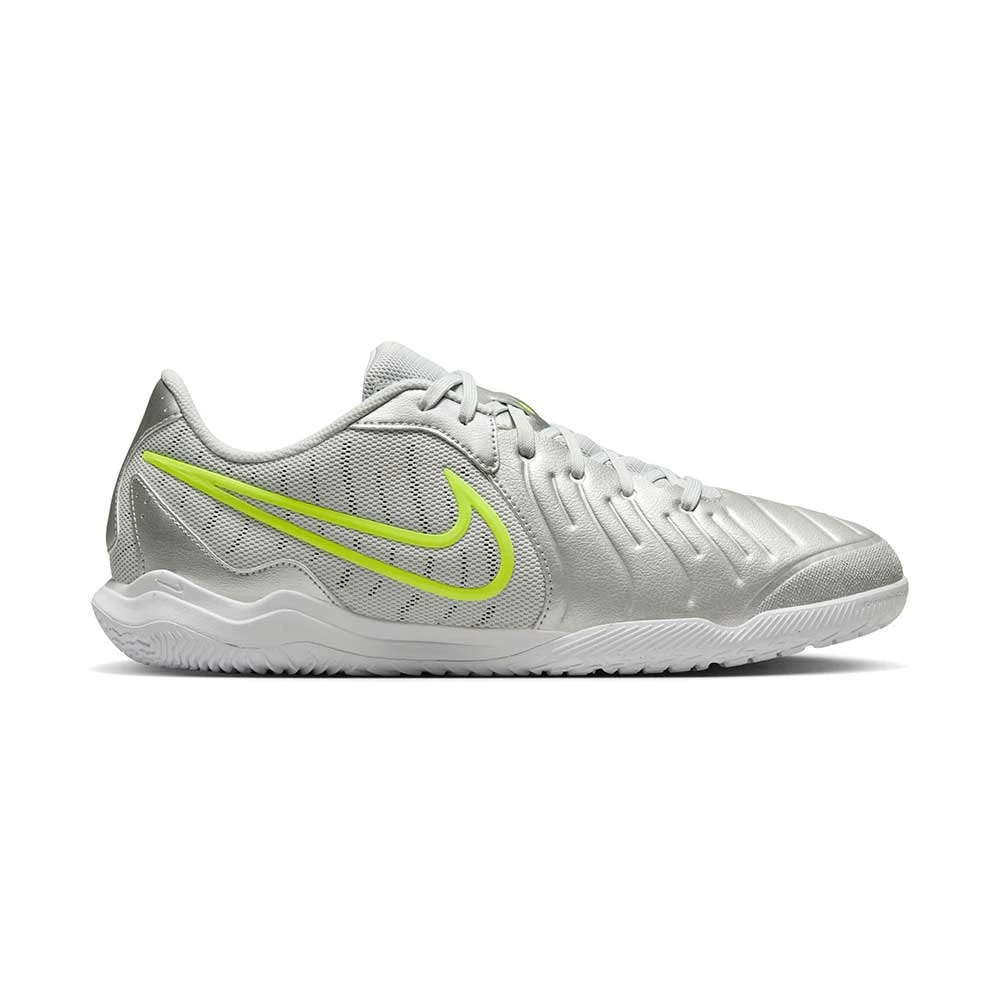 Nike Tiempo Legend 10 Academy IC Indoor Soccer Shoe - Metallic Silver/White/Volt - Regular (D) 3 Nike Tiempo Legend 10 Academy IC Indoor Soccer Shoe - Metallic Silver/White/Volt - Regular (D)