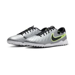 Nike Tiempo Legend 10 Academy TF Turf Soccer Shoe - Metallic Silver/White/Volt - Regular (D) -Gazelle Sports Shop AURORA DV4342 001 PHCFH001 2000