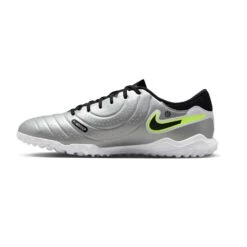 Nike Tiempo Legend 10 Academy TF Turf Soccer Shoe - Metallic Silver/White/Volt - Regular (D) -Gazelle Sports Shop AURORA DV4342 001 PHSLH001 2000
