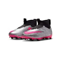 Nike Jr. Zoom Mercurial Superfly 9 Academy XXV MG Soccer Cleats- Metallic Silver/Hyper Pink- Regular (D) -Gazelle Sports Shop AURORA FJ2032 060 PHCFH001 2000