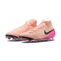 Nike All Gender Phantom Luna II Elite FG Soccer Cleats - Crimson Tint/Black/Pink Blast - Regular (D) -Gazelle Sports Shop AURORA FJ2572 800 PHCFH001 2000