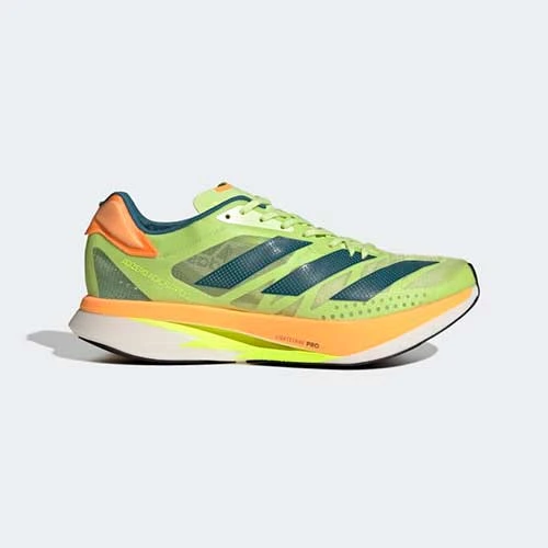 ADIDAS Unisex ADIZERO Adios Pro 2 - Pulse Lime/Real Teal/Flash Orange-Regular (D) 3 ADIDAS Unisex ADIZERO Adios Pro 2 - Pulse Lime/Real Teal/Flash Orange-Regular (D)