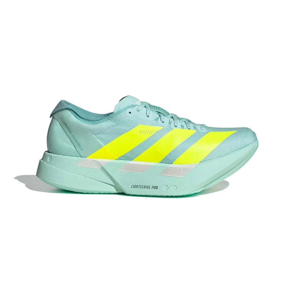 ADIDAS Women's Adios Pro 4 Running Shoe - Semi Flash Aqua/Lucid Lemon/Mint Ton - Regular (B) 3 ADIDAS Women's Adios Pro 4 Running Shoe - Semi Flash Aqua/Lucid Lemon/Mint Ton - Regular (B)